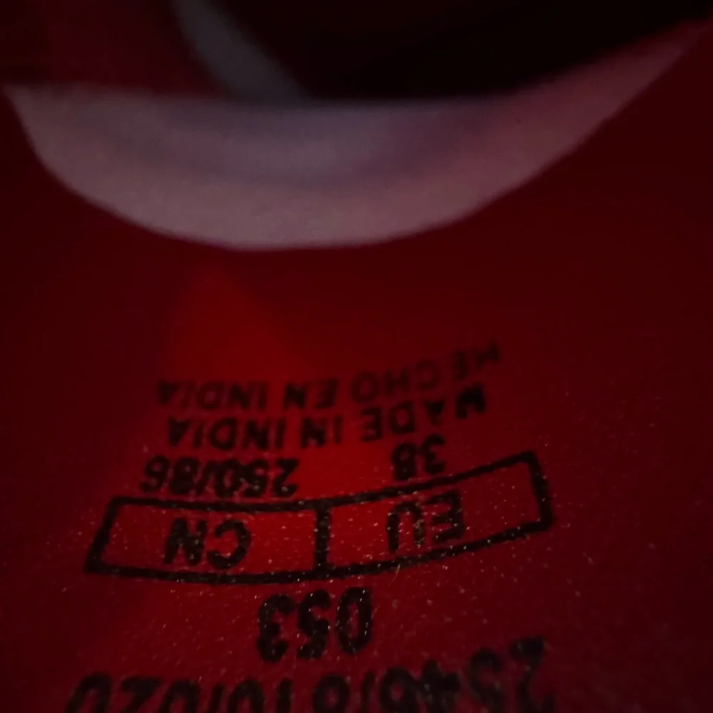 Zara Red Leather Loafers with Gold Accent - Picture 3 of 4